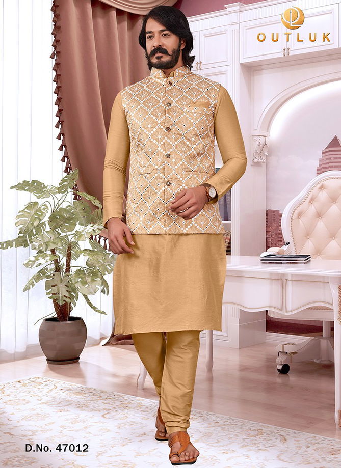 Outluk Vol 47 Exclusive Wear Wholesale Kurta Pajama With Jacket Collection